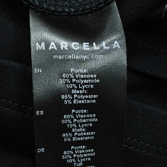 Marcella Monroe Mermaid Dress Size Small Black Stretch Mesh Evening Wedding - Picture 9 of 11